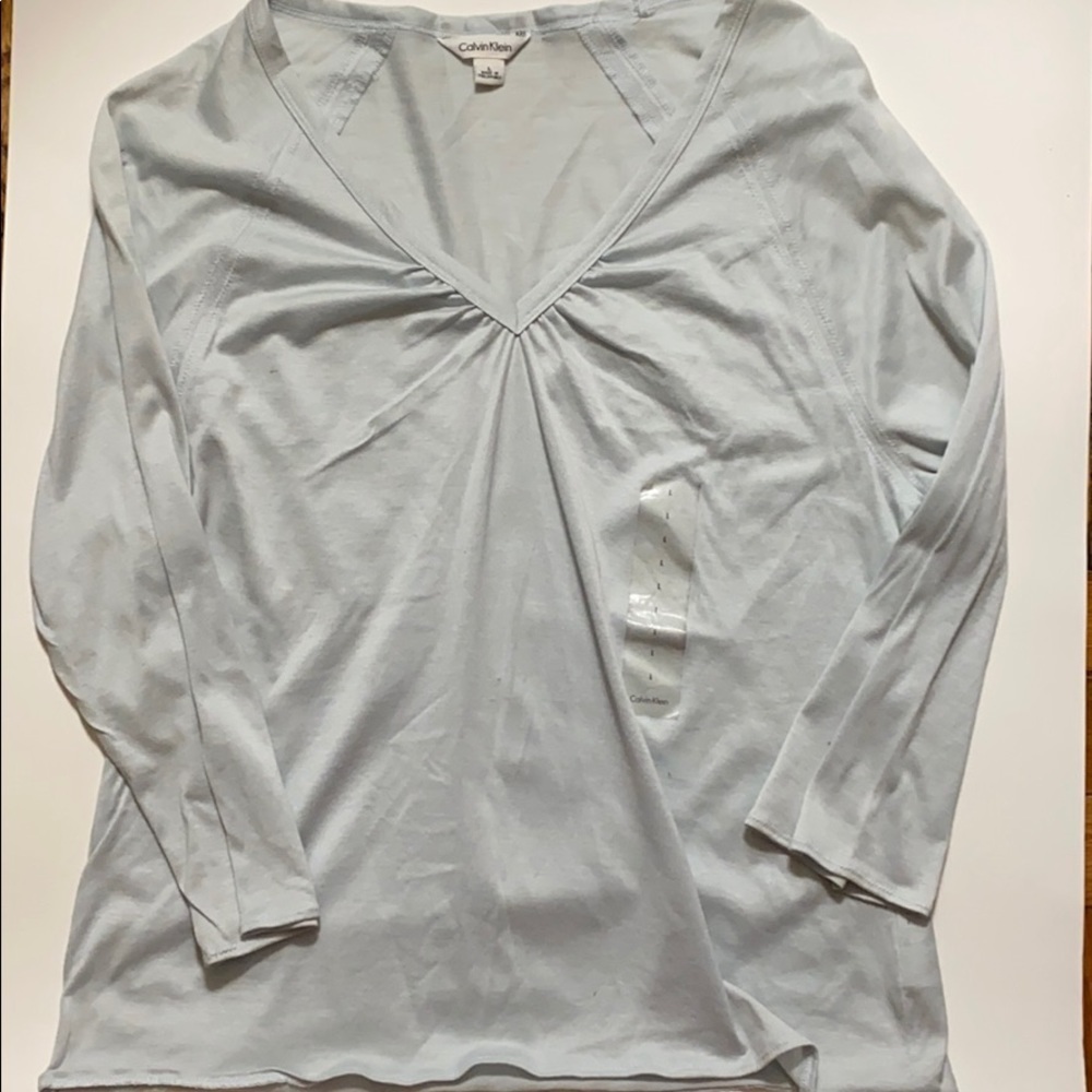 NWOT Calvin Klein light blue top size: L